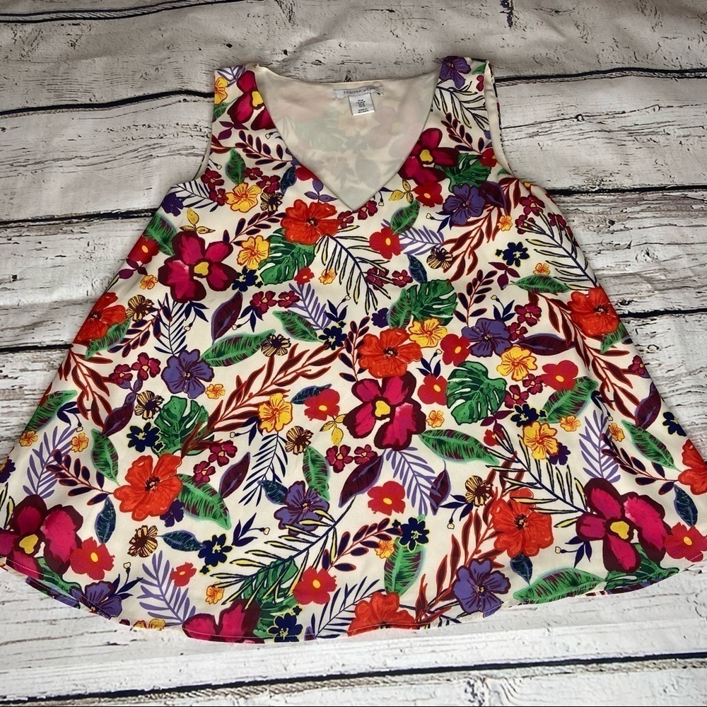 Tabitha Webb Floral Print Sleeveless Top Size M